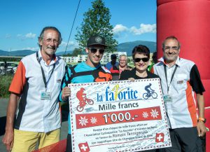 20160703 de gauche à droite Raymond Brilland ,romain Tanniger et Valérie Jaggi-Wwepf municipale d,Yverdon et Rénato Lauria